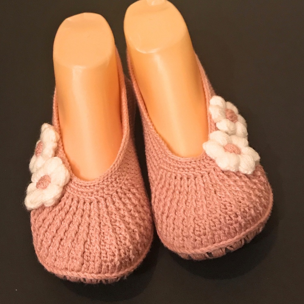 Hand made shoes with pretty flowers